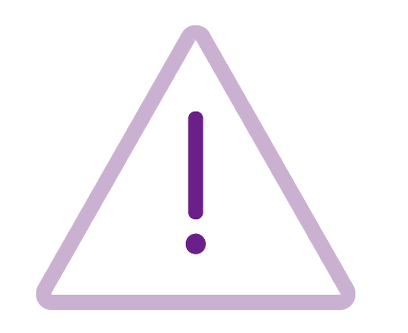 Icono de un triángulo de advertencia con un signo de exclamación